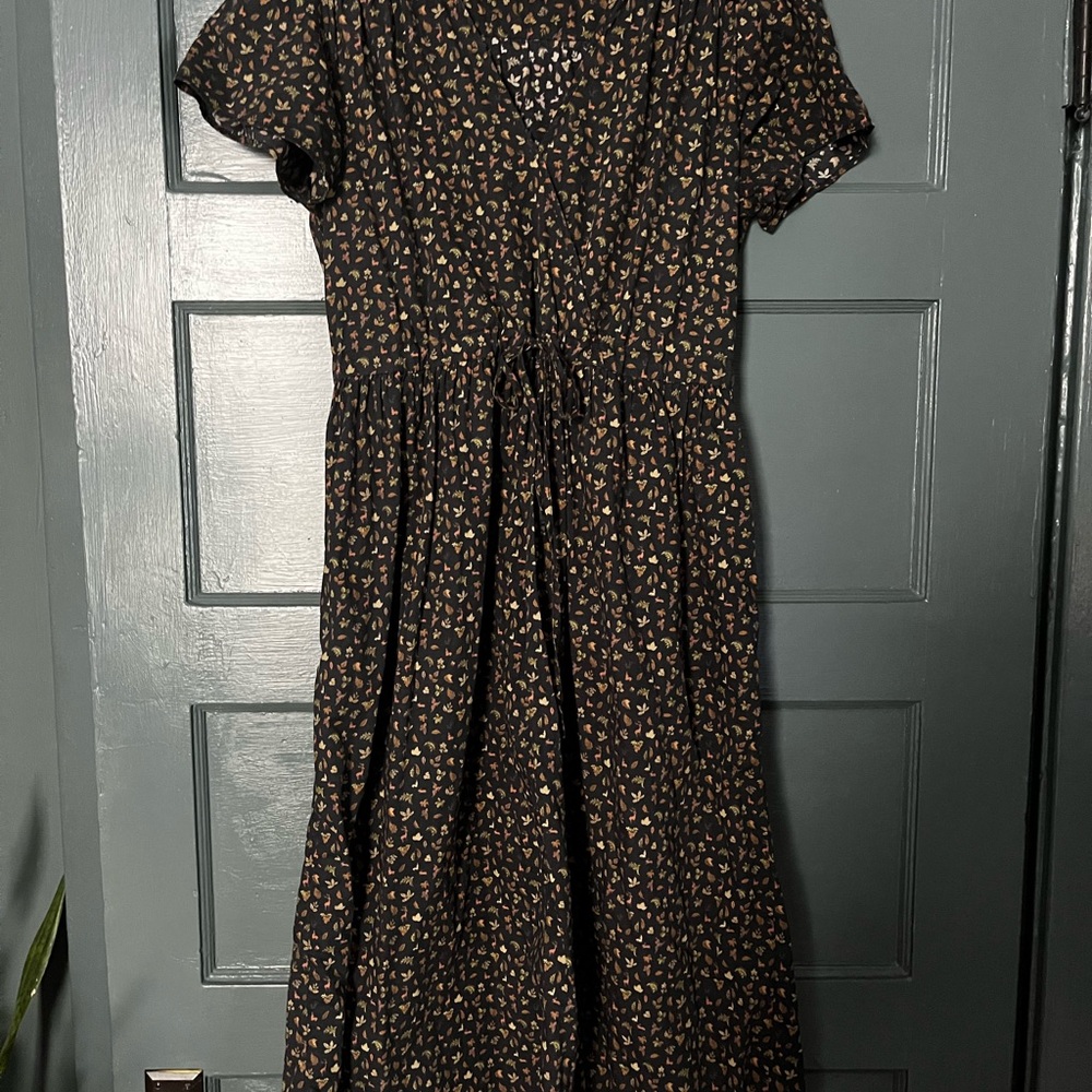 Christy Dawn Black Floral Midi Dress